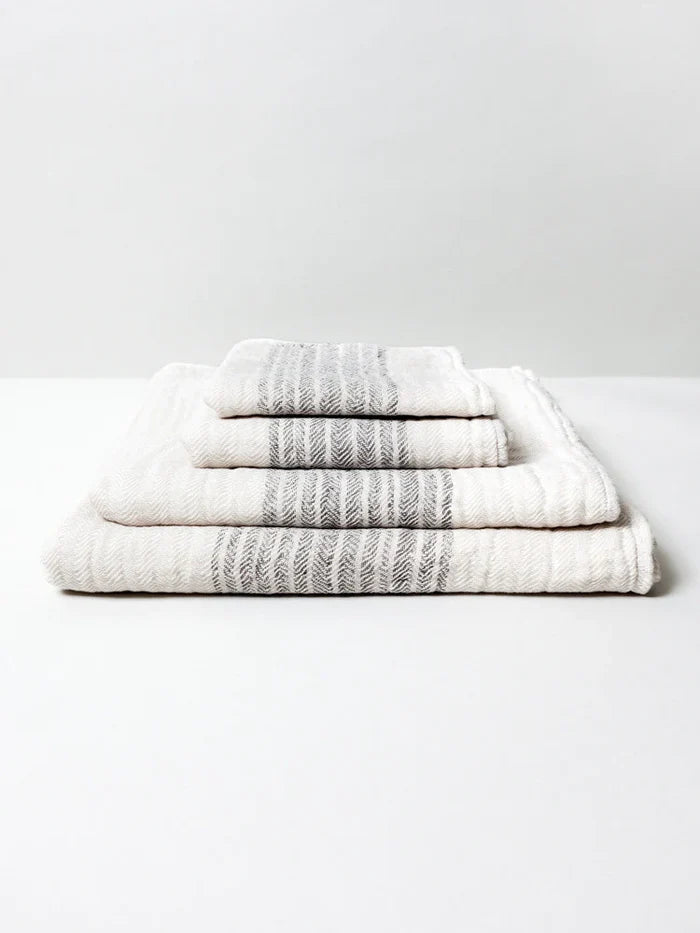 Moku | Flax Line Organics Towel Washcloth, Beige