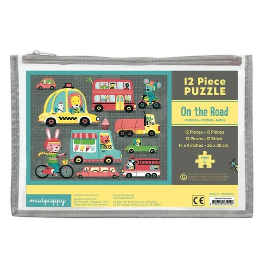 Mudpuppy On the Road 12-Piece Pouch Puzzle