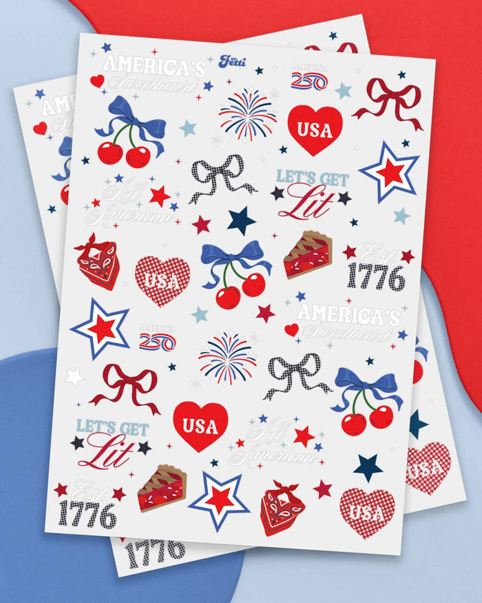 Patriotic Tattoos-America 250 Tattoos |4th of july, usa, temporary
