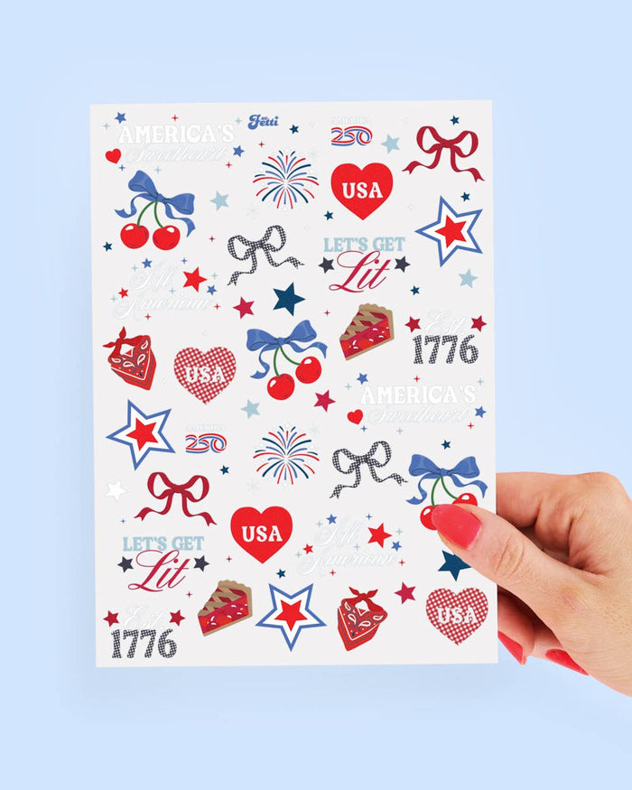 Patriotic Tattoos-America 250 Tattoos |4th of july, usa, temporary