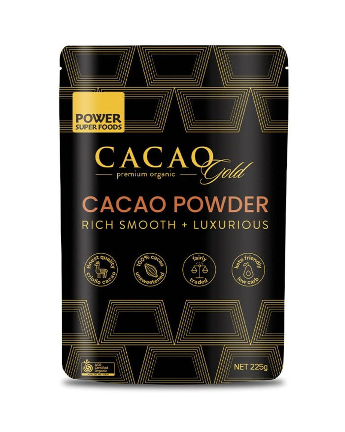 POWER SUPER FOODS Cacao Gold Organic Cacao Powder 225g - L'Organic