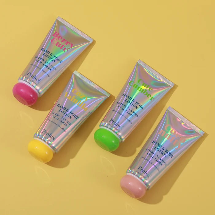 Prolux - Hand and Body Lotion (Cozy Vanilla, Coco Nutty, Cute Cucumber, Berry Cute)