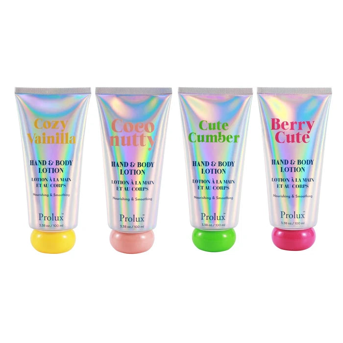 Prolux - Hand and Body Lotion (Cozy Vanilla, Coco Nutty, Cute Cucumber, Berry Cute)