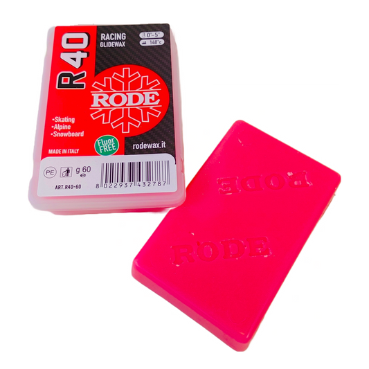 A product picture of the Rode R40 RACING GLIDER RED MELT WAX (0C/-5C)