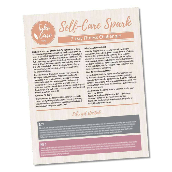 Self-Care Spark: 7-Day Fitness Challenge Tear Sheet (Digital Download) at Your Oil Tools