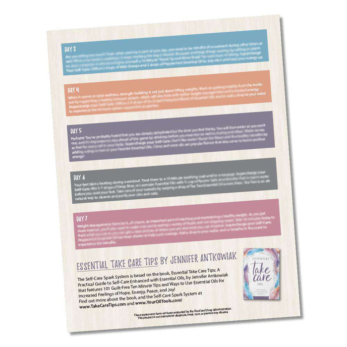 Self-Care Spark: 7-Day Fitness Challenge Tear Sheet (Digital Download) at Your Oil Tools