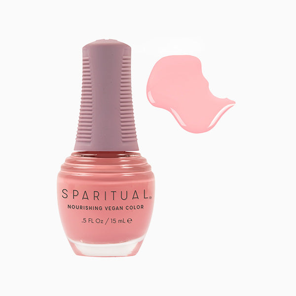 SpaRitual Nourishing Lacquer Polish - Kind Hearted - Pastel Coral Creme - 15ML