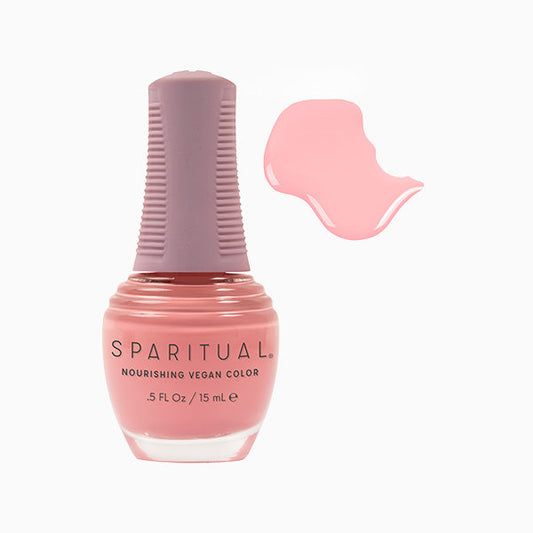 SpaRitual Nourishing Lacquer Polish - Kind Hearted - Pastel Coral Creme - 15ML
