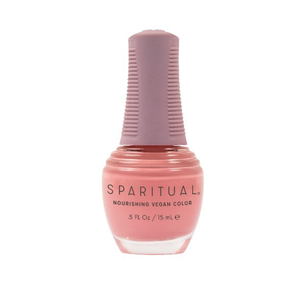 SpaRitual Nourishing Lacquer Polish - Kind Hearted - Pastel Coral Creme - 15ML