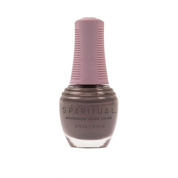 SpaRitual Nourishing Lacquer Polish - Present - Warm Grey With Pink Shimmer - 15ML