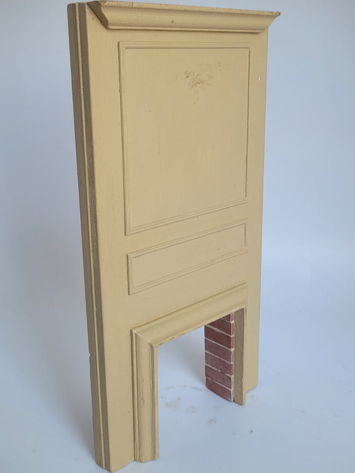 Tall Handmade Fireplace with Brick Accents - Has Marks