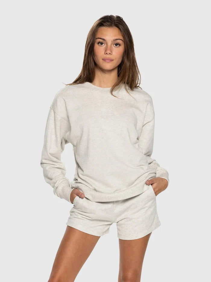 TEAMLTD Ladies Terry Crew Neck Sweatshirt