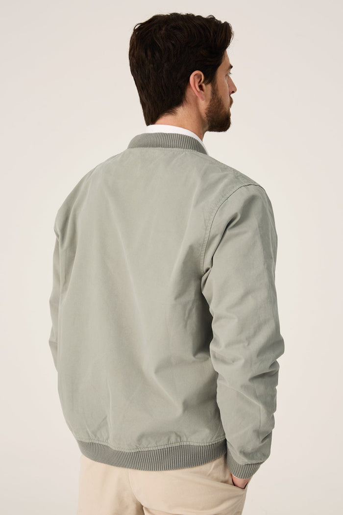 The Bomber Canvas Verde Riaza