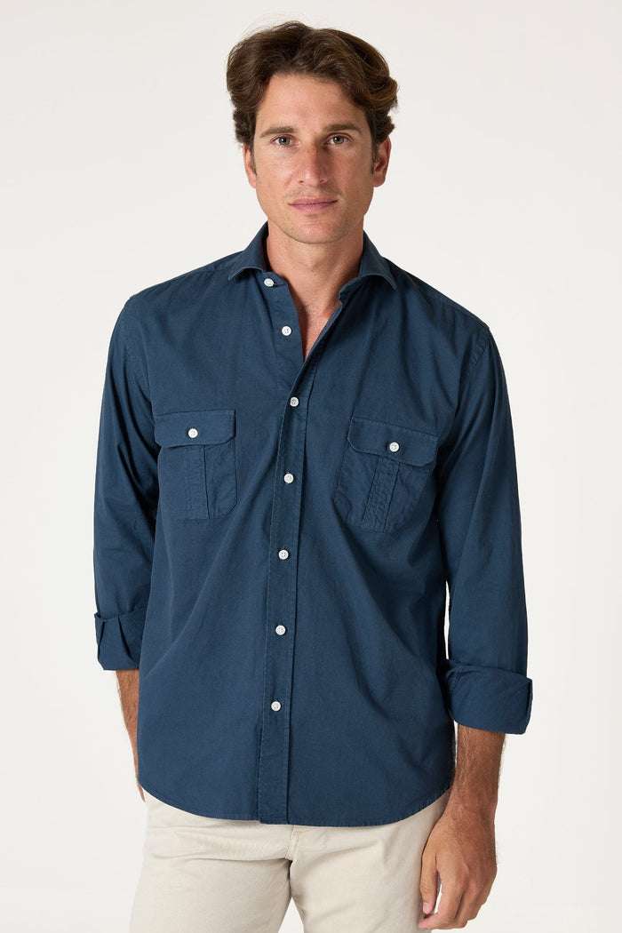 The Sarga Doble Bolsillo Azul Marino