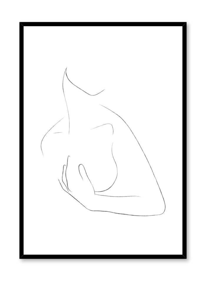 Modern minimalist delicate line art poster by Opposite Wall - Touch