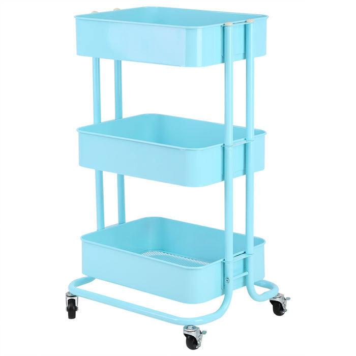Trolley | 3 Tier metal - Light Blue