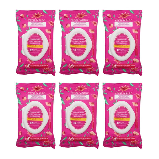 Viva Color Daily Freshening Feminine Wipes – Fresh Scent (32 Count) (84293)