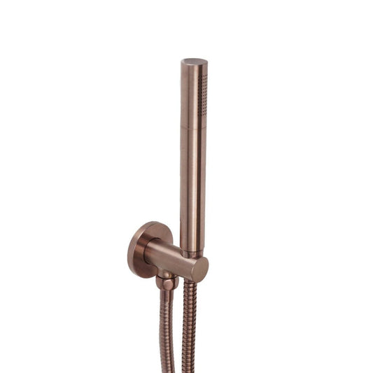 VOS Round Water Outlet with Slim Hand Shower - Brushed Bronze Showers JTP