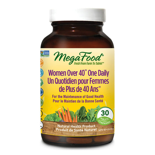 Bottle of MegaFood WomenOver40 OneDaily 30Tablets