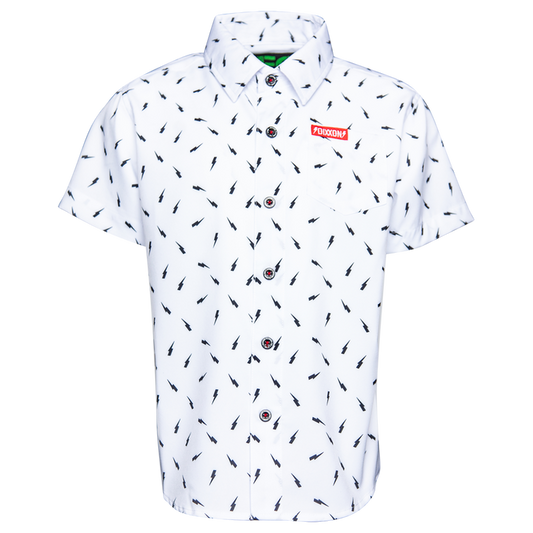 Youth Bolt Party Shirt - White & Black