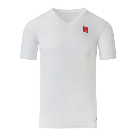 ZeroFit Iceskin Baselayer V-Neck Short Sleeve White